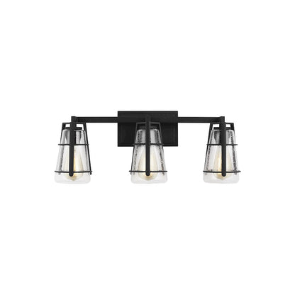 Murray Feiss Adelaide 3-Light Vanity, Midnight Black/Seeded - VS2473MBK