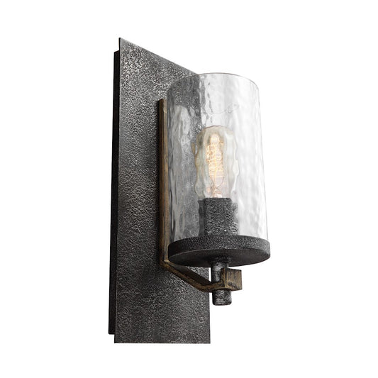 Studio Angelo 1  Light Sconce, Dist. WthrdOak/SG