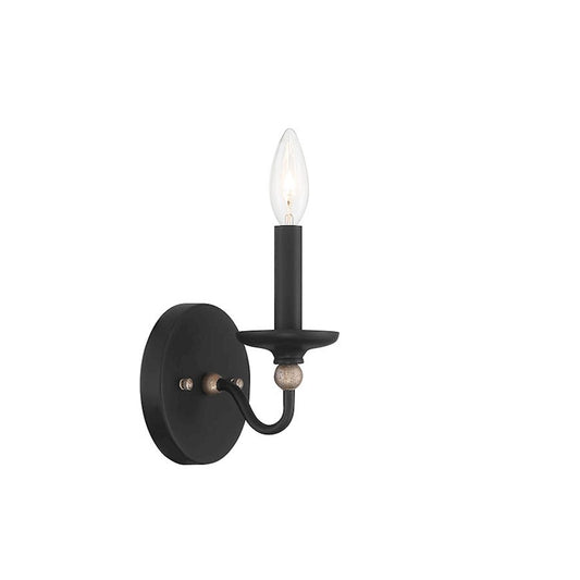 Minka Lavery Westchester 1 Lt Wall Sconce, Sand Coal/Gold Leaf - 1041-677