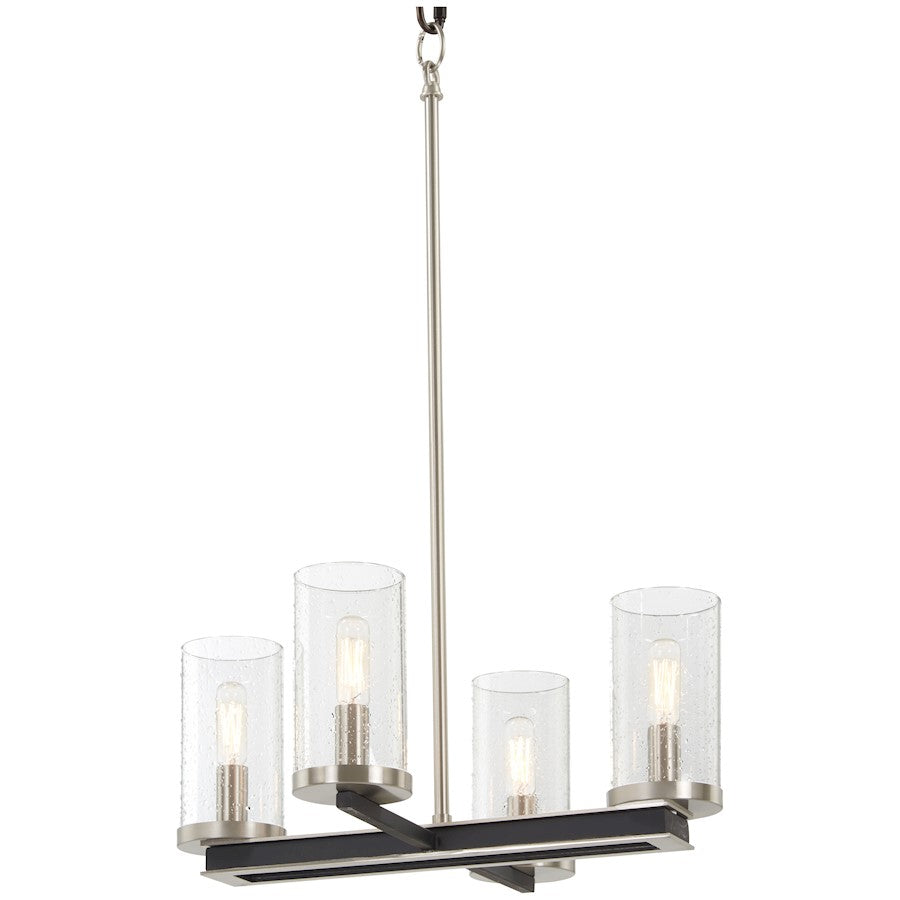 Minka Lavery Cole'S Crossing 4 Lt Pendant/Semi Flush, Coal/Nickel - 1054-691