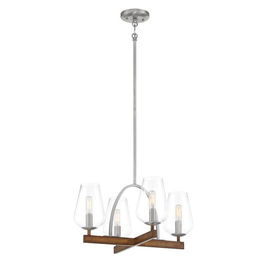 Minka Lavery Birnamwood 4 Light Chandelier/Semi Flush, Koa Wood - 1064-699