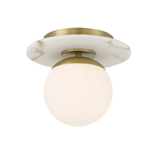 Minka Lavery Orban 1 Light Semi Flush Mount, Soft Brass - 1205-695