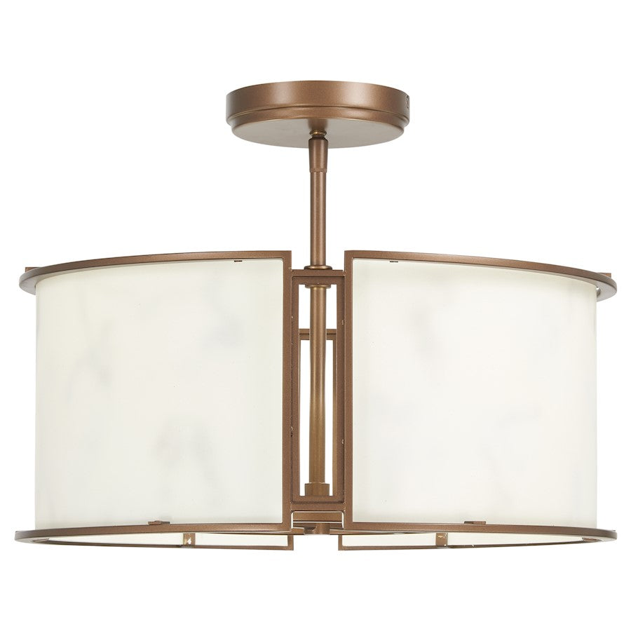 Minka Lavery Buchanan 4 Light Semi Flush Mount, Hellenic Bronze - 1679-755