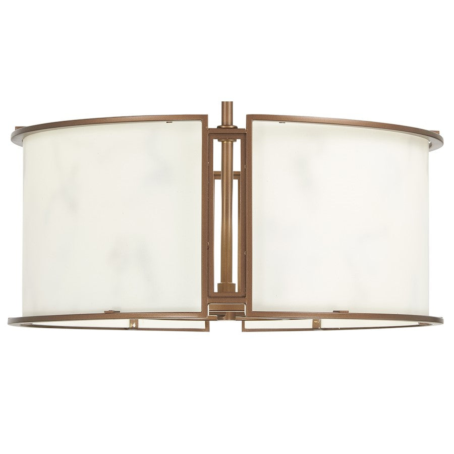 Minka Lavery Buchanan 4 Light Semi Flush Mount, Hellenic Bronze