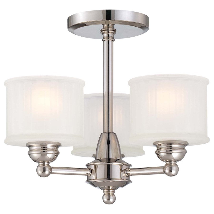 Minka Lavery 1730 Series 3 Light Semi Flush Mount, Lathan Bronze