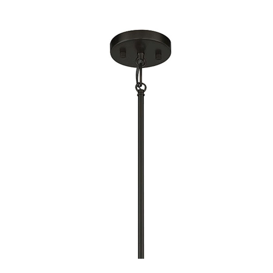 4 Light Pendant, Coal/Soft Brass