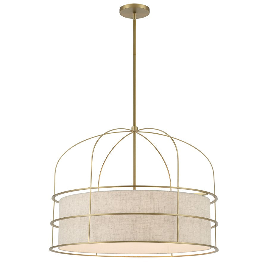 Minka Lavery Gateway Park 6 Light Pendant, Soft Brass - 2156-695