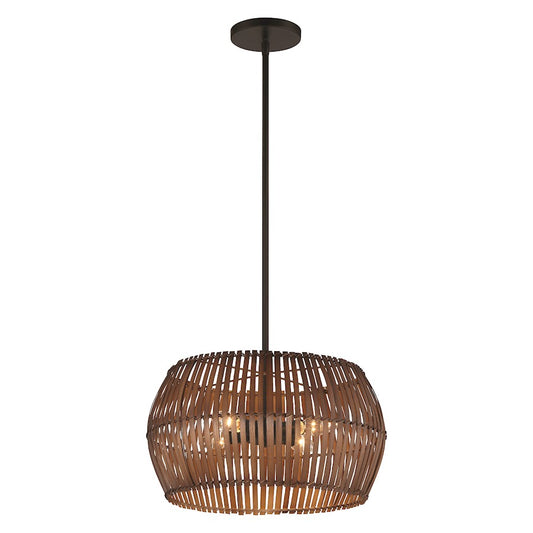 Minka Lavery Brentwood Shore 4 Light Pendant, Coal/Bronze - 2164-66A