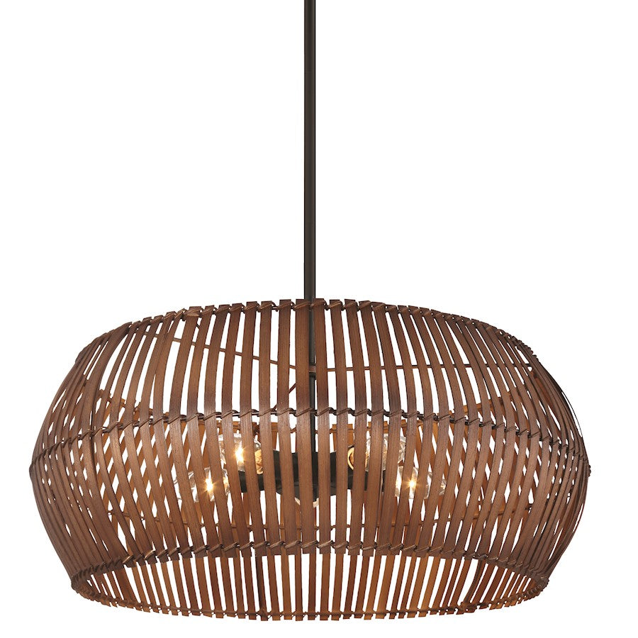 Minka Lavery Brentwood Shore 5 Light Pendant, Coal/Bronze - 2165-66A