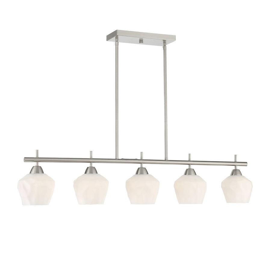 Minka Lavery Camrin 5 Light Island, Brushed Nickel - 2174-84