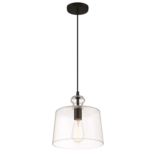 Minka Lavery 1 Light 10" Pendant, Coal/Clear - 2335-66A