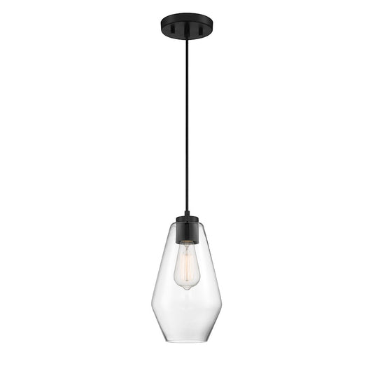 Minka Lavery 1 Light 7" Pendant, Coal/Clear - 2338-66A