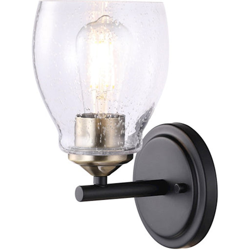 Minka Lavery Winsley 1 Light Wall Sconce, Coal/Stained Brass - 2431-878