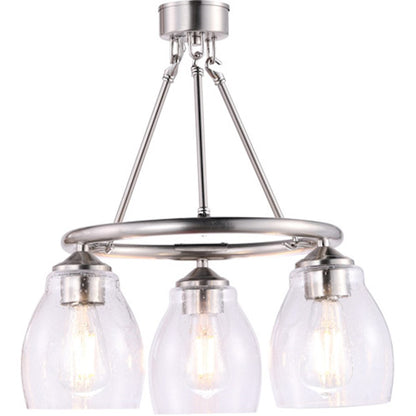 Minka Lavery Winsley 3 Light Chandelier, Brushed Nickel - 2437-84