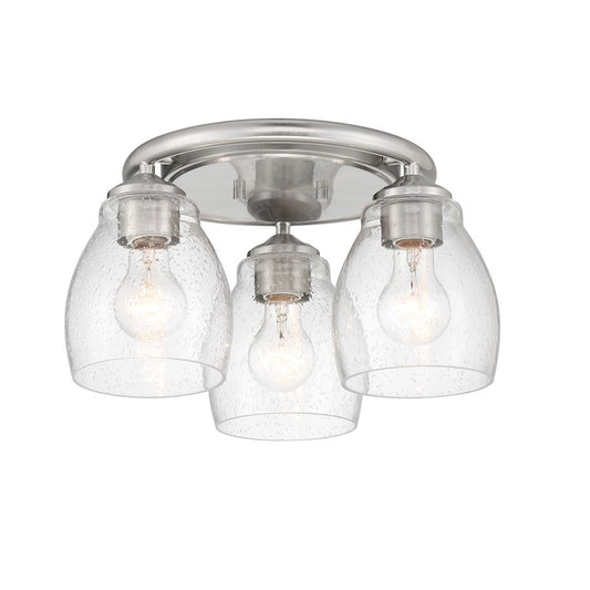 Minka Lavery Winsley 3 Light Semi Flush Mount, Brushed Nickel - 2438-84