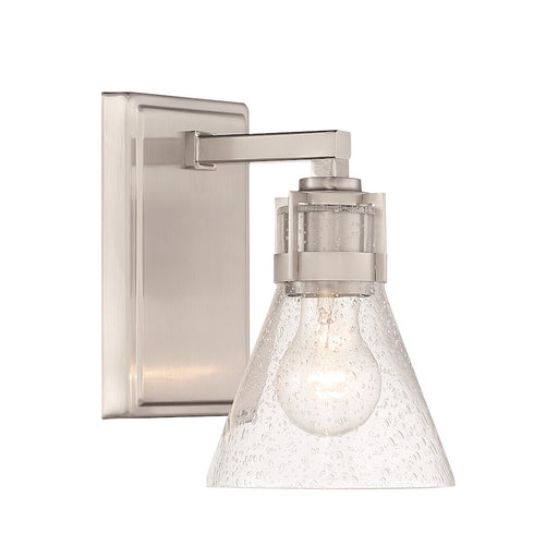Minka Lavery Chatham Square 1 Light Wall Sconce, Brushed Nickel - 2471-84