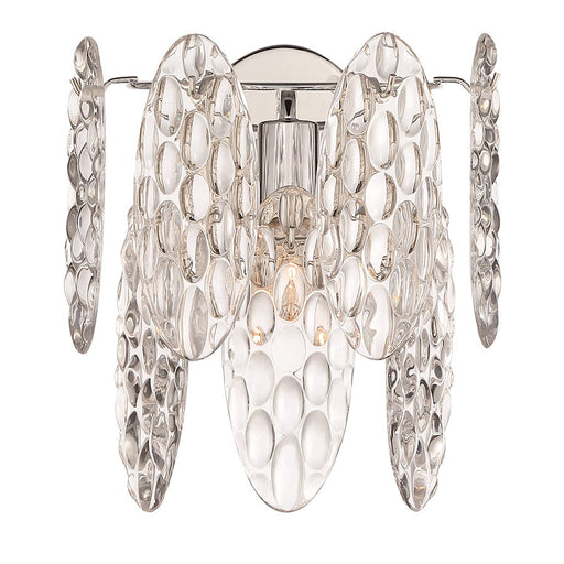 Minka Lavery Isabella'S Reign 1 Light Wall Sconce, Nickel/Clear - 2483-613