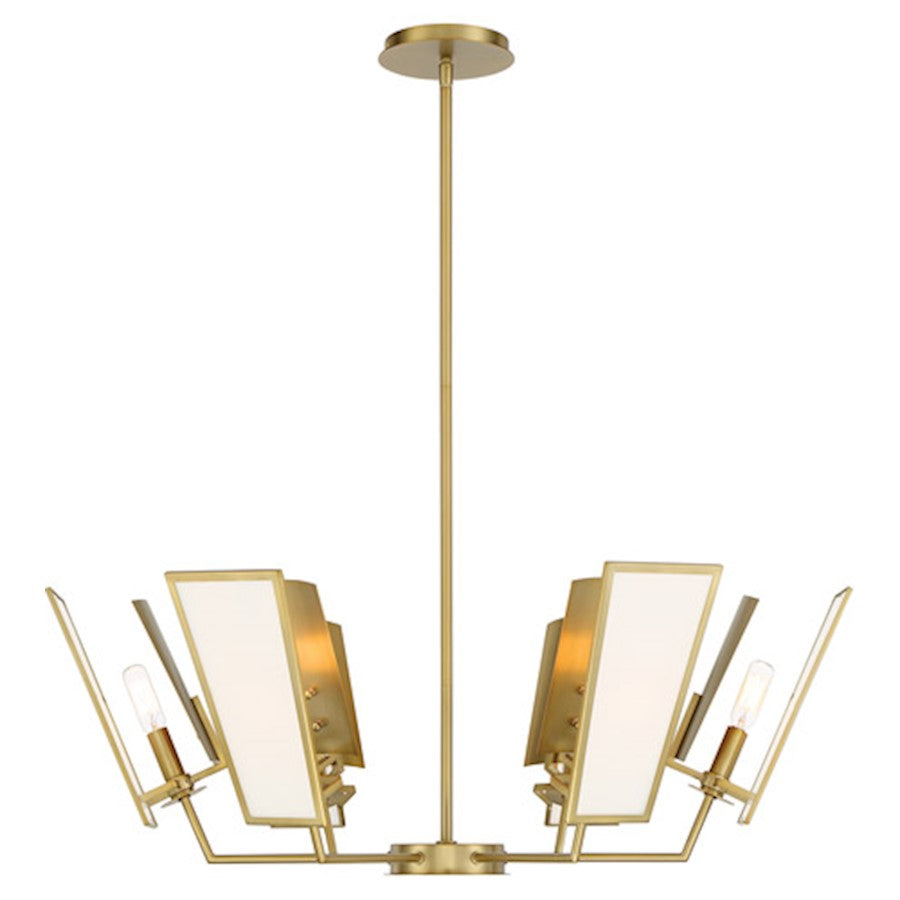 Ricochet Chandelier, Soft Brass