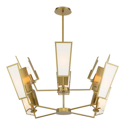 Ricochet Chandelier, Soft Brass