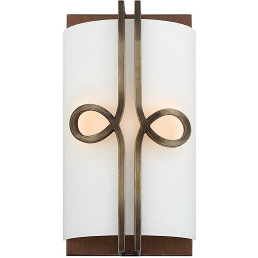 Minka Lavery Yorkville By Robin Baron 2 Lt Wall Sconce, Wood/Silver - 2692-115