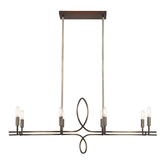 Minka Lavery Yorkville By Robin Baron 8 Light Island, Darkwood/Silver - 2698-115