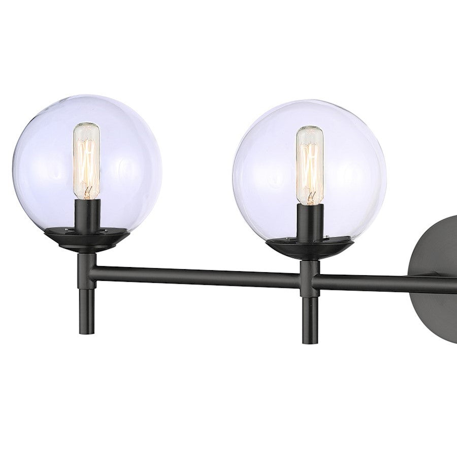 4 Light Bathroom Vanity Light, Coal