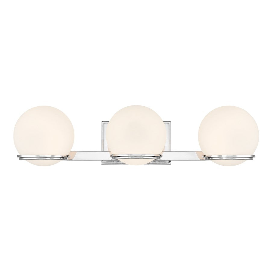 Minka Lavery Hollywood Nights LED 3 Light Bath Light, Chrome - 2843-77-L