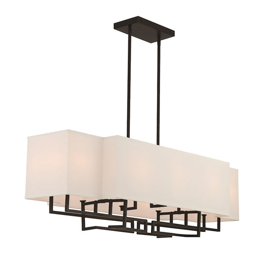 Minka Lavery Upham Estates 10 Light Island Light, Coal/Nickel/White - 2959-572