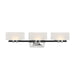 Minka Lavery Drury 3 Light LED Bath, Polished Nickel/Etched White - 3013-572-L