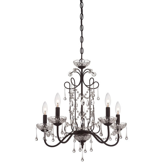 Minka Lavery 5 Light Mini Chandelier, Kinston Bronze - 3135-298