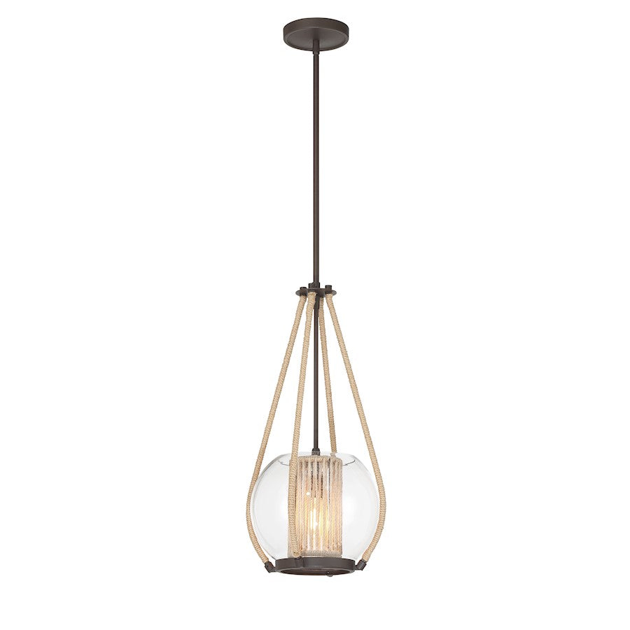 Minka Lavery Stutterhein 1 Light 11" Pendant, Sand Bronze - 3194-287