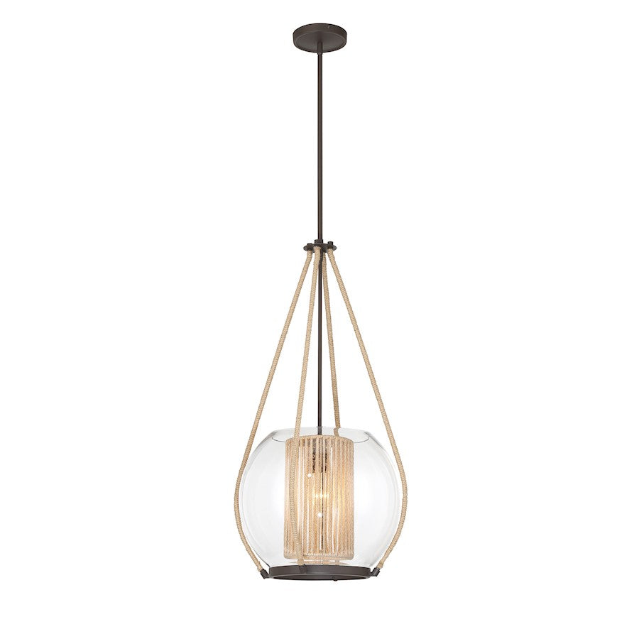 Minka Lavery Stutterhein 1 Light 16" Pendant, Sand Bronze - 3195-287