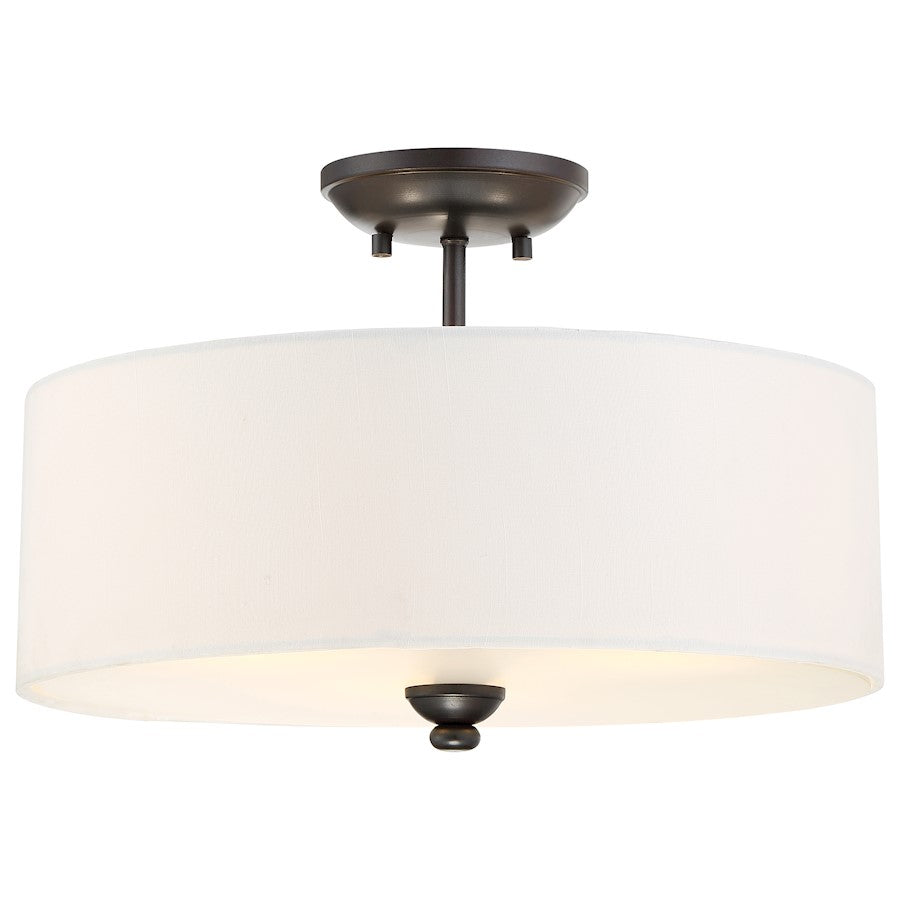 Minka Lavery Shadowglen 3 Light Semi Flush Mount, Lathan Bronze