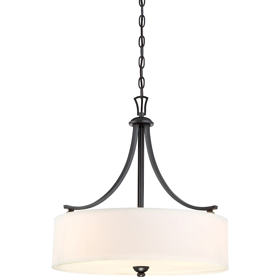 3 Light Pendant, Lathan Bronze w