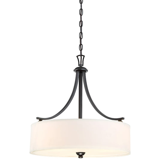 3 Light Pendant, Lathan Bronze w