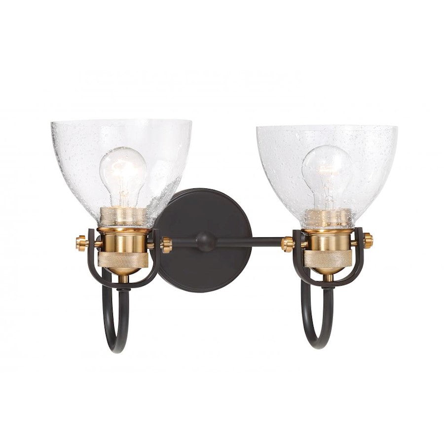 2 Light Bathroom Vanity Light, Painted Bronze