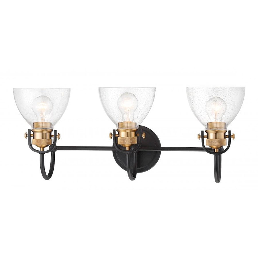 3 Light Bathroom Vanity Light, Painted Bronze