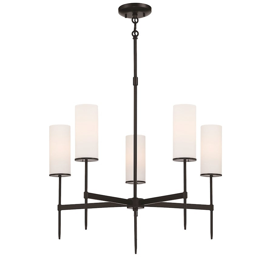 Minka Lavery First Avenue 5 Light Chandelier, Coal - 3845-66A