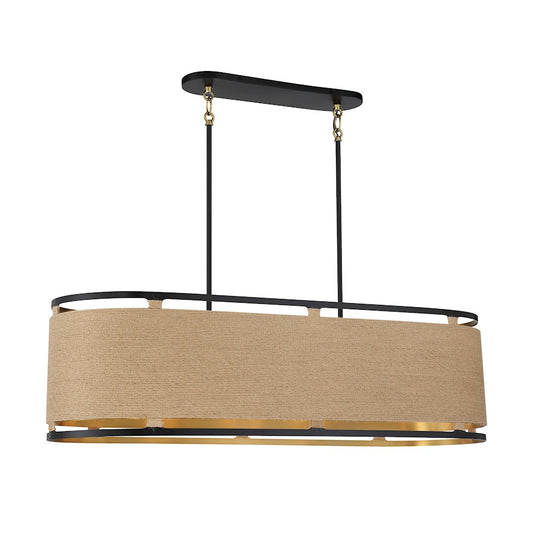 Minka Lavery Windward Passage 8 Light Island Light, Coal/Soft Brass - 3860-726