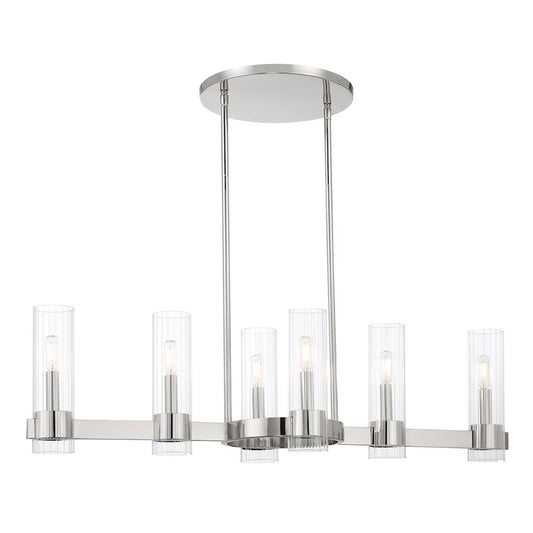 Minka Lavery Vernon Place 6 Light Island, Polished Nickel - 3896-613