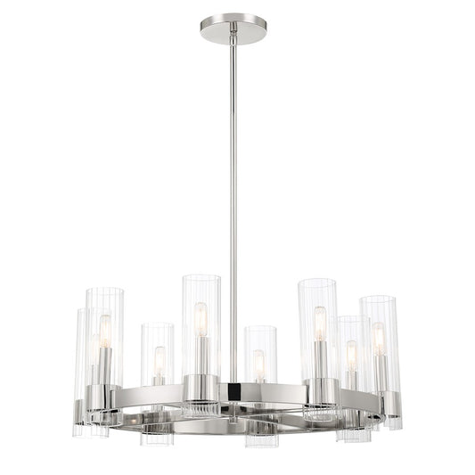 Minka Lavery Vernon Place 8 Light Chandelier, Polished Nickel - 3898-613