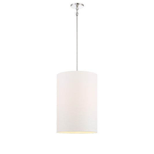 Minka Lavery Palmetto 4 Light Pendant, Polished Nickel/White - 3924-613