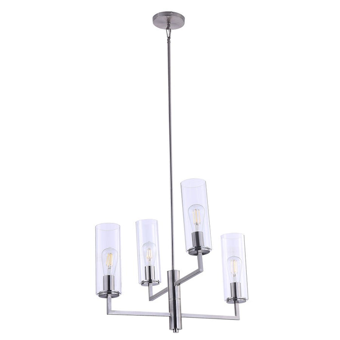Minka Lavery Acacia 4 Light Chandelier, Brushed Nickel/Clear - 4045-84