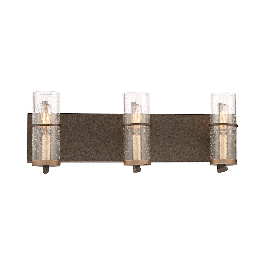 Minka Lavery Sussex Court 3 Light Bath, Smoked Iron/Gold - 4083-107