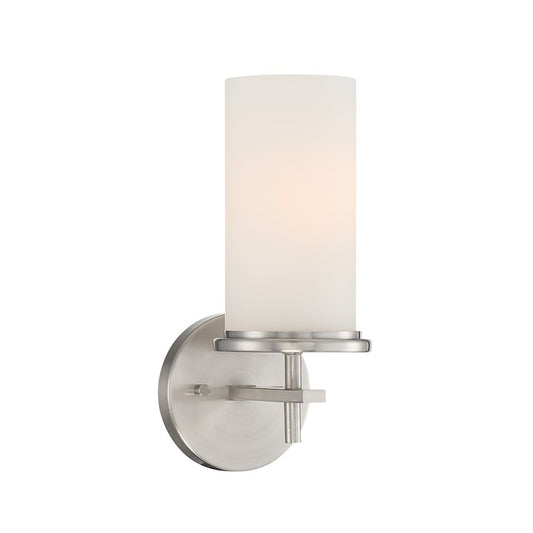 Minka Lavery Haisley 1 Light Wall Sconce, Brushed Nickel - 4091-84