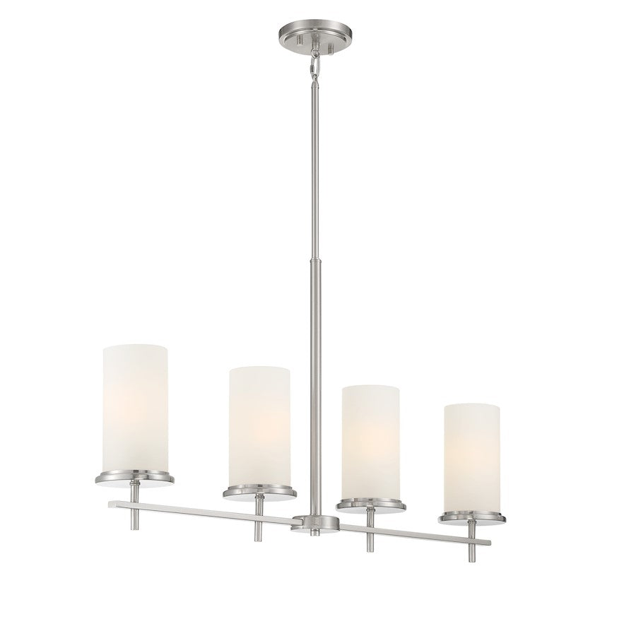 Minka Lavery Haisley 4 Light Island, Brushed Nickel - 4097-84