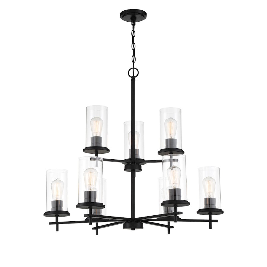 Minka Lavery Haisley 9 Light Chandelier, Coal - 4099-66A