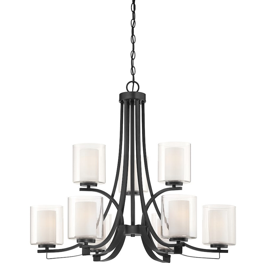 Minka Lavery Parsons Studio 9 Light Chandelier, Sand Coal - 4109-66