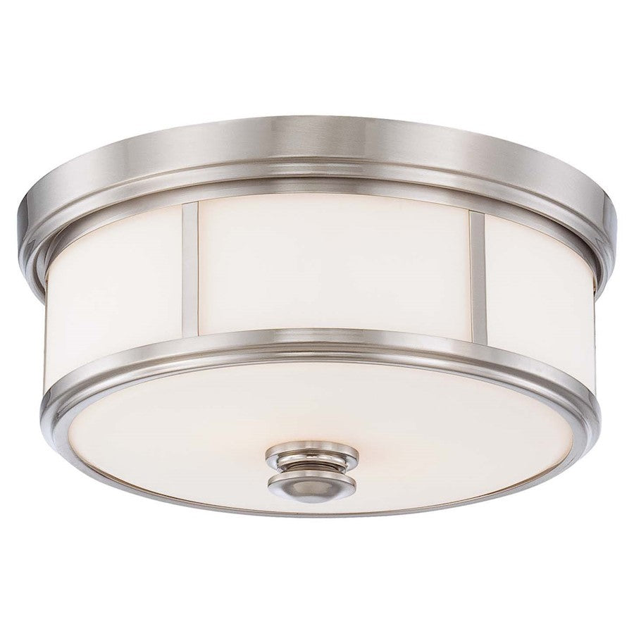 Minka Lavery Harbour Point 2 Light Flush Mount, Brushed Nickel