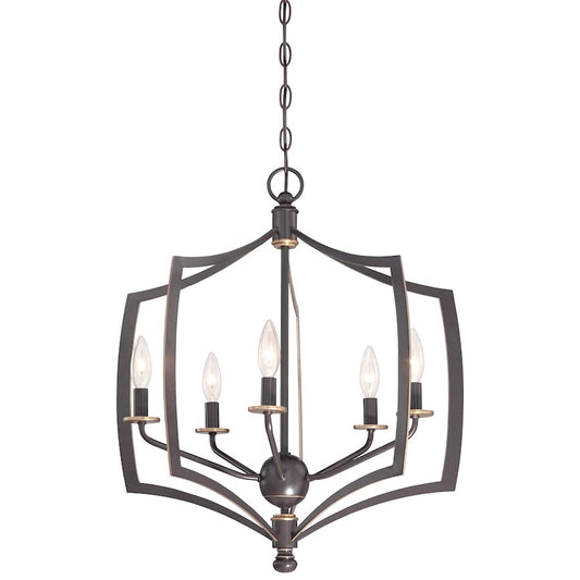 Chandelier, Downton Bronze with Gold